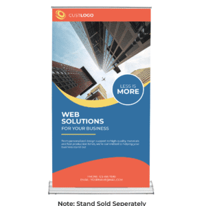 ADJUSTABLE RETRACTABLE BANNER WO STAND