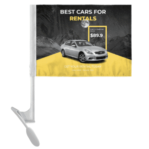 Economy Flex Pole w/Sticker Car Flag