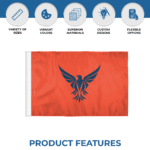 Semi Stock Blanks Antenna Flags with Clip