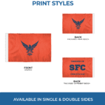 Semi Stock Blanks Antenna Flags with Clip