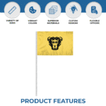 Semi Stock Blanks Antenna Flags with Sleeves