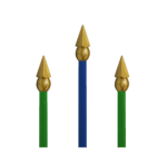 Stock color wood ball spear tip