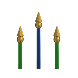 Stock color wood ball spear tip