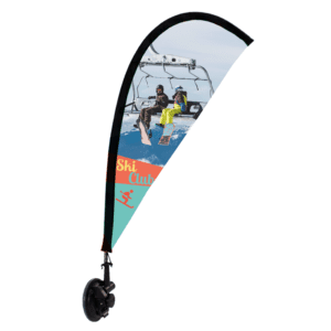 Suction Cup Base Teardrop Flag
