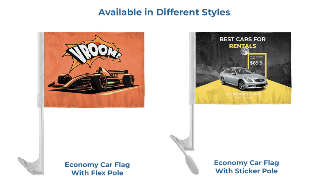 Economy Flex Pole Car Flag
