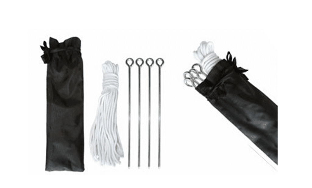 Tent Ground Stake Kit With Rope & Adjuster