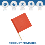 Blank Vinyl Flag With Dowel
