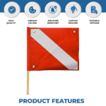 Blank Vinyl Safety Flag With Stiffener Dowel