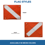 Blank Vinyl Safety Flag With Stiffener Dowel