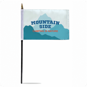 Buy custom mini stick flags with digital print – full‑color hand‑held mini flags for promotions, parades & events.