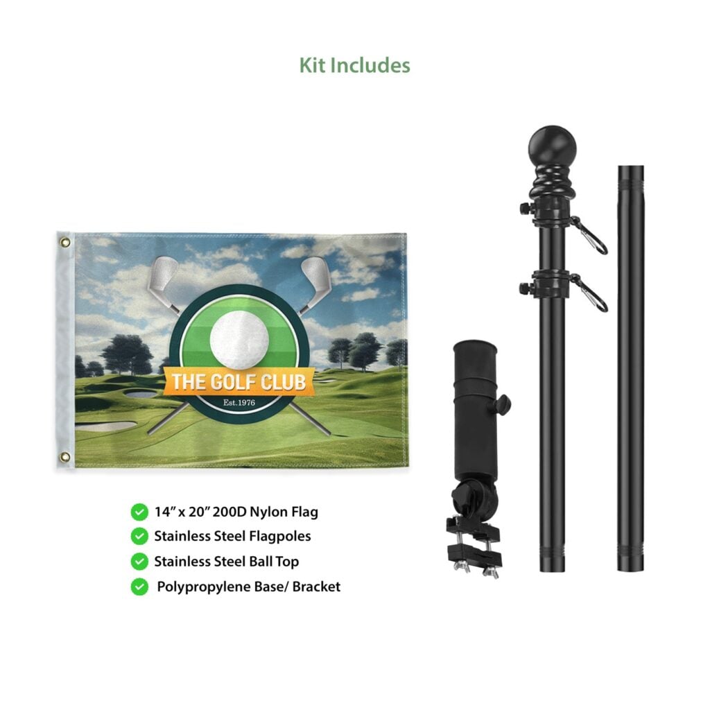 Standard Golf Cart Flag Kit