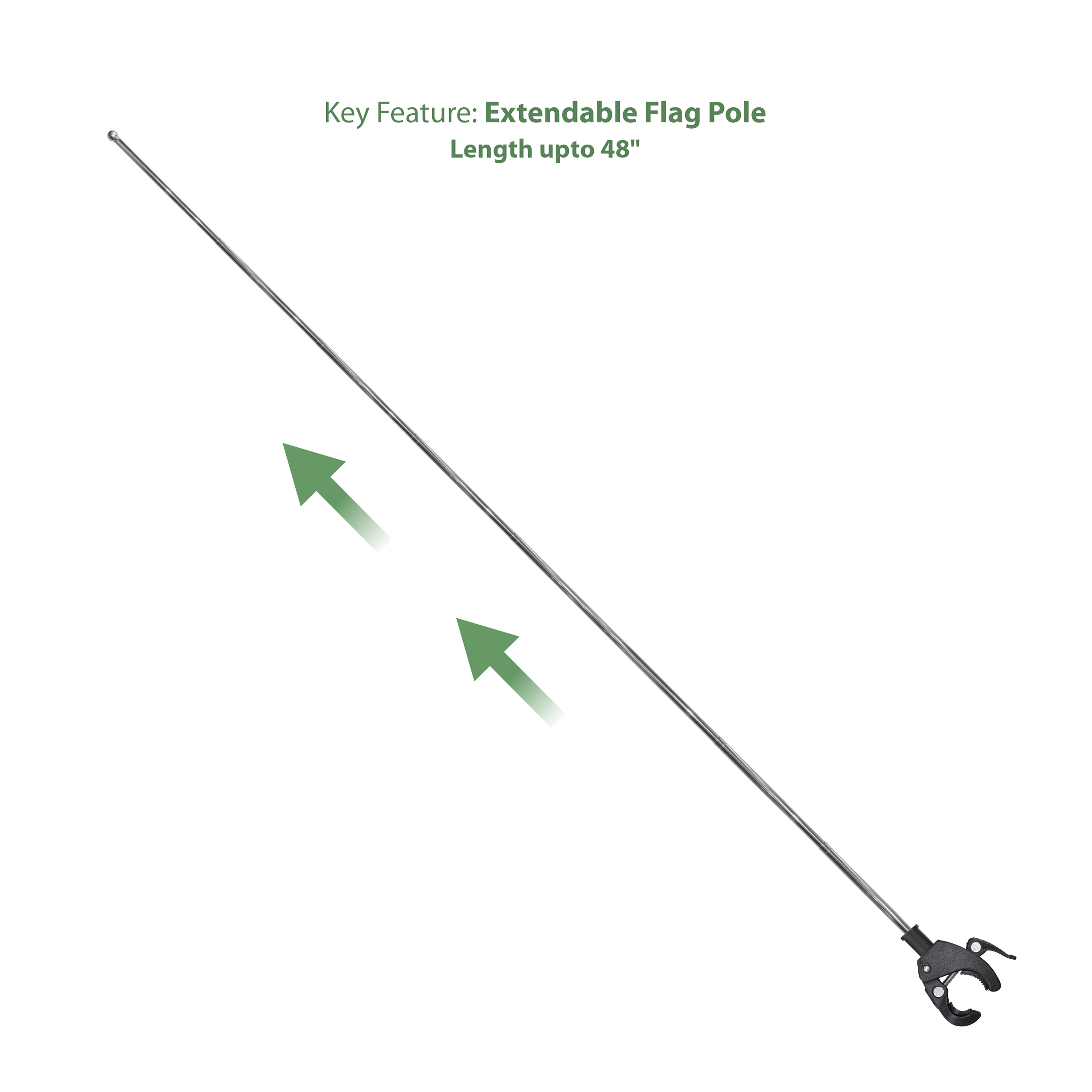Telescopic Golf Cart Flag Pole Kit