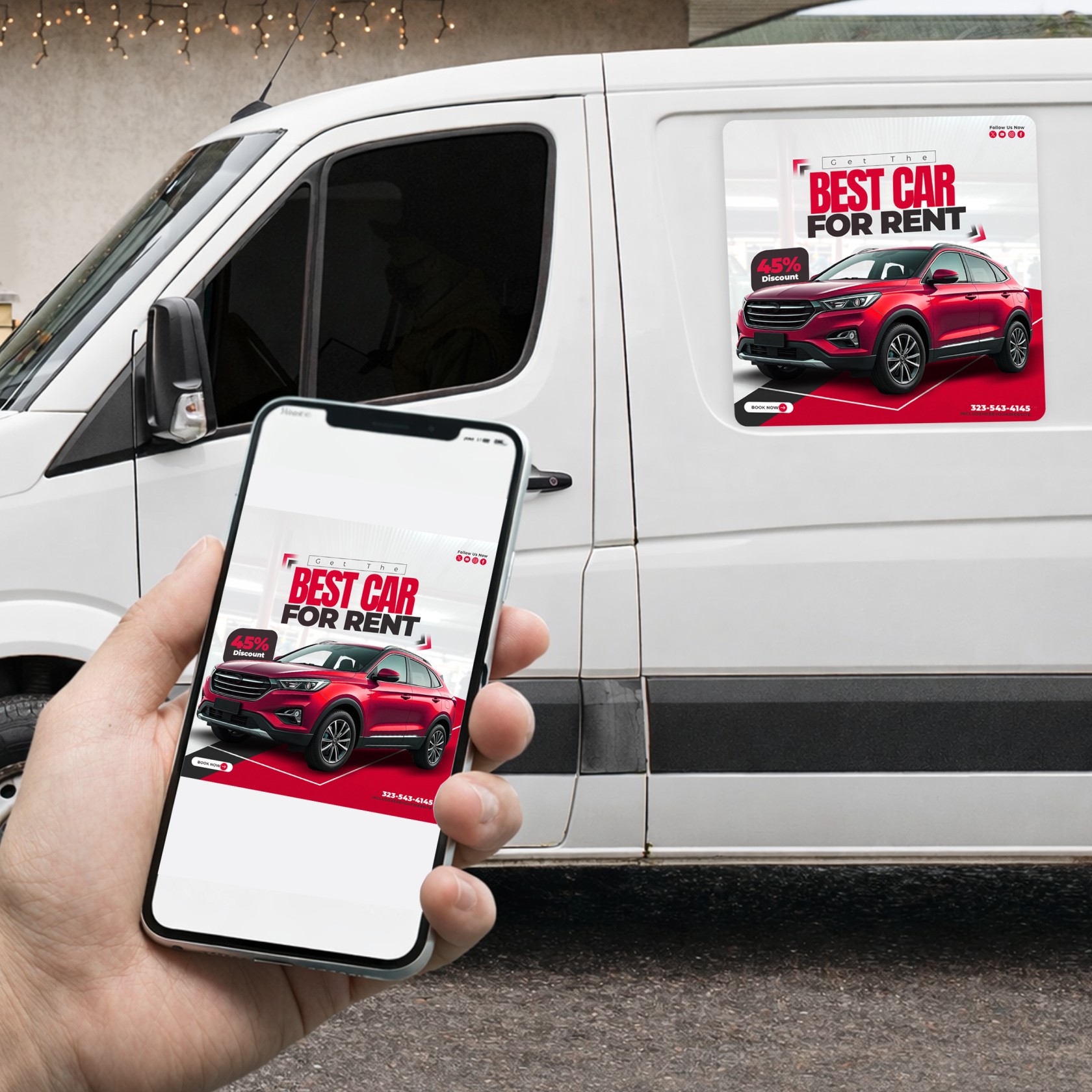 Features of vehicle advertising materials