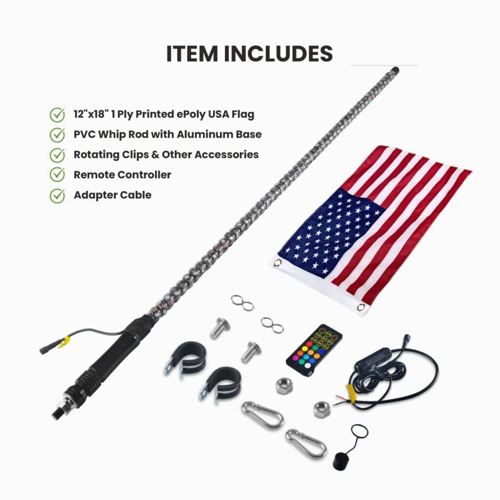SPIRAL LED WHIP LIGHT POLE