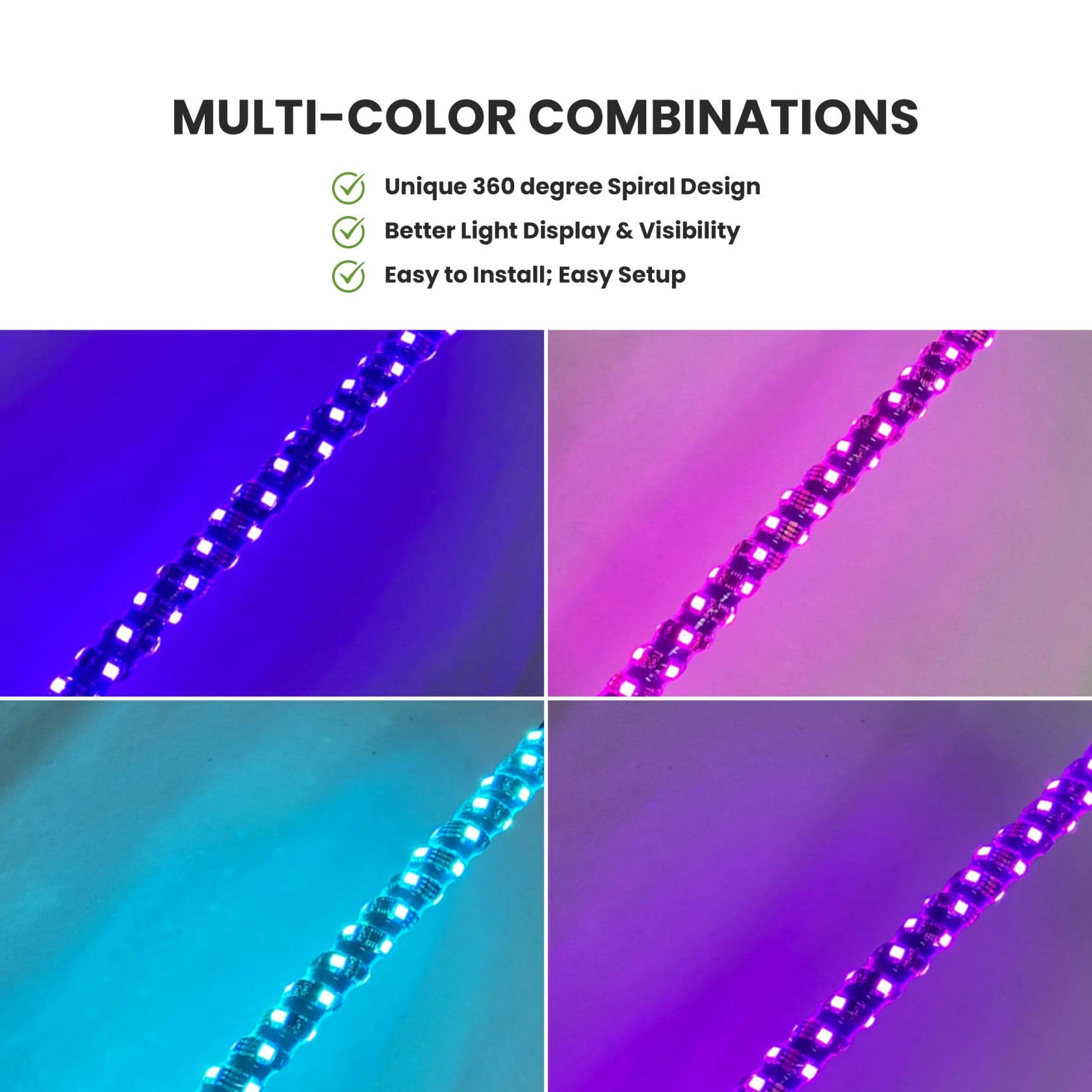 SPIRAL LED WHIP LIGHT POLE