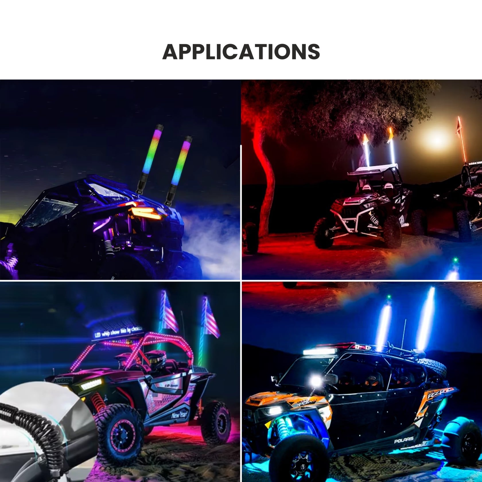 SPIRAL LED WHIP LIGHT POLE