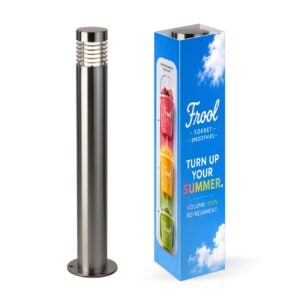 Custom rectangular bollard cover with full-color digital printing