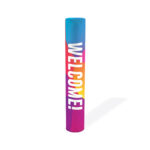 Custom cylindrical bollard cover with full-color digital printing