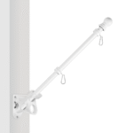 Rotating Flagpole Kit - Flagpole with Rotating Clips & Bracket