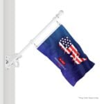 Rotating Flagpole Kit - Flagpole with Rotating Clips & Bracket