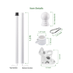 Rotating Flagpole Kit - Flagpole with Rotating Clips & Bracket