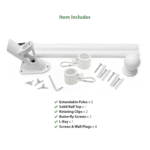 Rotating Flagpole Kit - Flagpole with Rotating Clips & Bracket