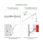 Rotating Flagpole Kit - Flagpole with Rotating Clips & Bracket