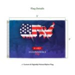 Complete Rotating Flagpole Kit — Stainless Steel Pole, Bracket & Custom Nylon Flag