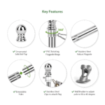 Complete Rotating Flagpole Kit — Stainless Steel Pole, Bracket & Custom Nylon Flag