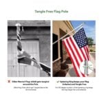 Complete Rotating Flagpole Kit — Stainless Steel Pole, Bracket & Custom Nylon Flag