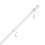 Rotating Flagpole Kit — Stainless Steel with Ball Top & Anti-Wrap Clips