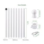 Rotating Flagpole Kit — Stainless Steel with Ball Top & Anti-Wrap Clips