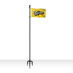 Flag & Pole Kit with 5-Prongs Ground Stake