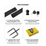 Flag & Pole Kit with 5-Prongs Ground Stake
