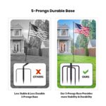 Flag & Pole Kit with 5-Prongs Ground Stake