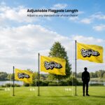 Flag & Pole Kit with 5-Prongs Ground Stake