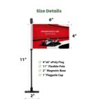 Custom Magnetic Car Flag Kit